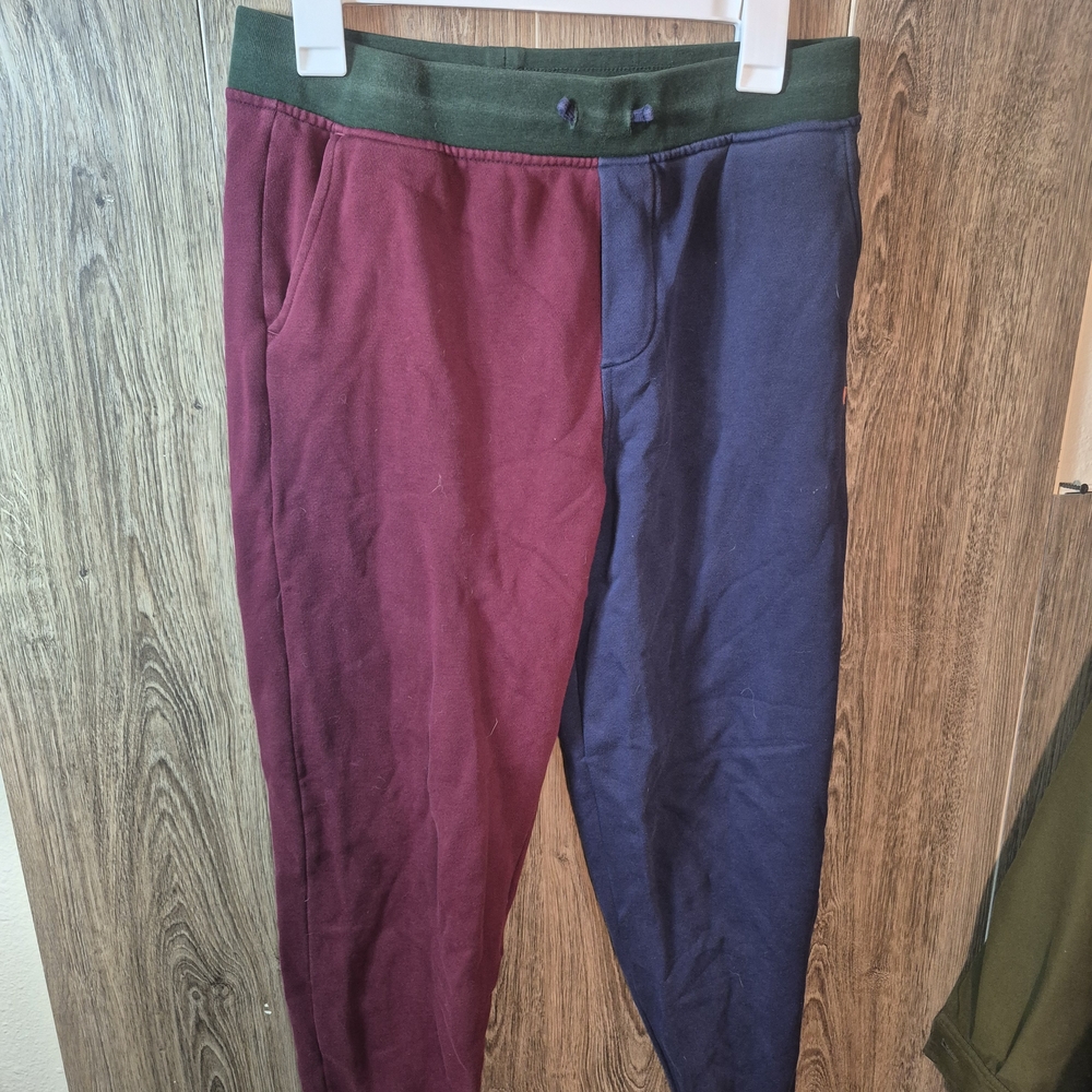 Polo Ralph Lauren Two-Tone Burgundy and Navy Joggers